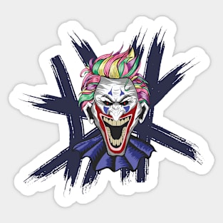 Joker clown face laughing Sticker